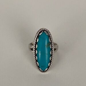 Sterling silver ring with turquoise stone